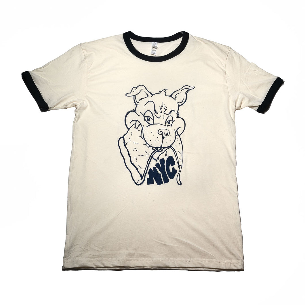 NYC Pizza Wolf Ringer Tee