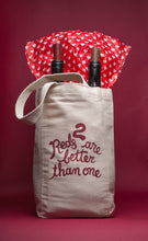 Load image into Gallery viewer, 2 Reds Canvas Wine Tote