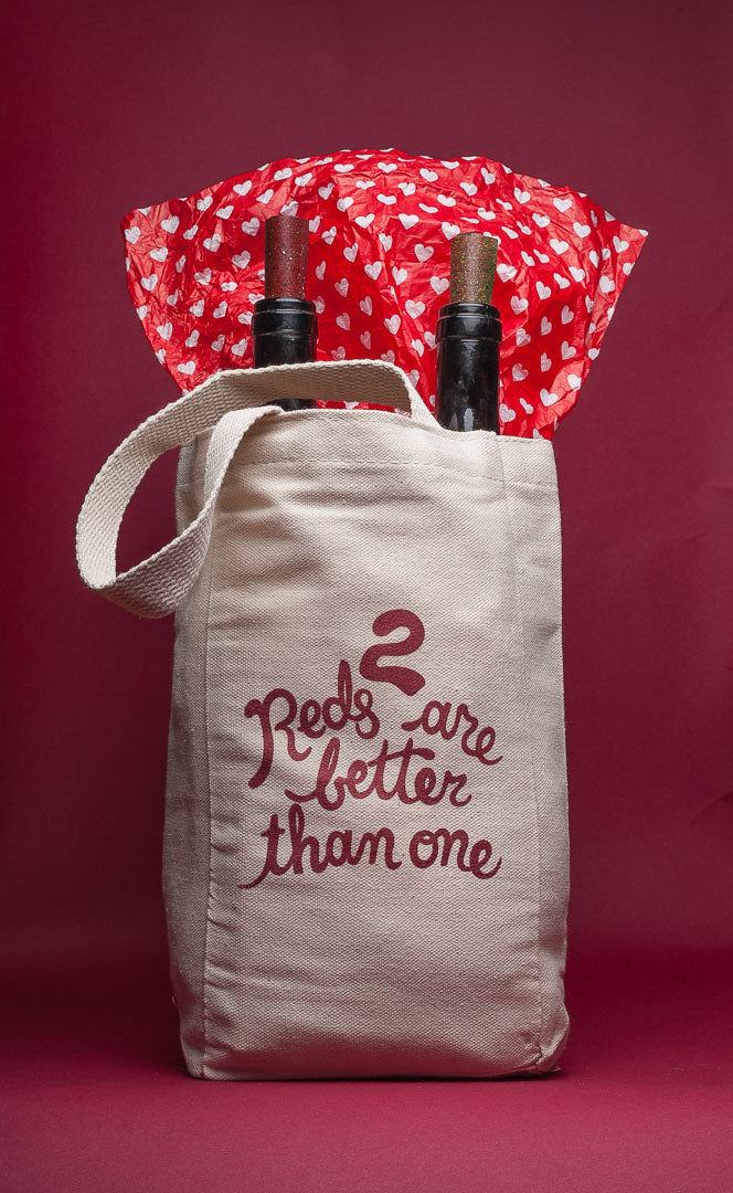 2 Reds Canvas Wine Tote