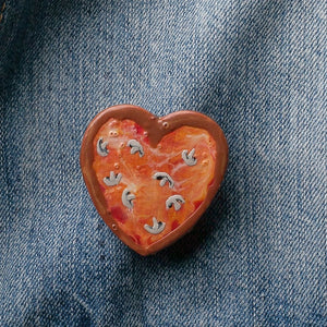 GlueBabies Wooden Pizza Heart Pins